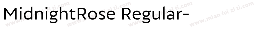 MidnightRose Regular字体转换